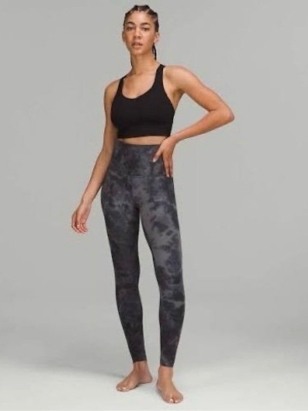 Lululemon Align Super High Rise Pant 25 Diamond Dye Grey Leggings 4